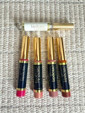 NWT LipSense Lip Color Set in Coral, Peach, Pink & Mauve- FREE ooops! corrector